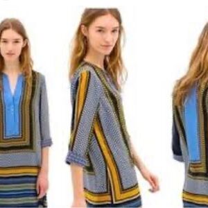 Grace Elements Blue and Yellow Mini Dress